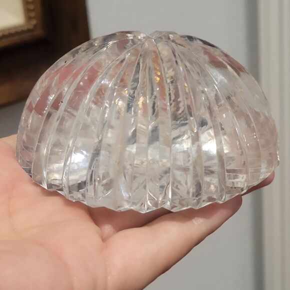 Vintage Sculptured Crystal 30% Lead Made In Ireland Paperweight sparkle cut art - Picture 7 of 11